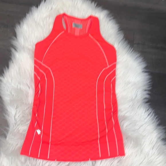 Athleta Finish Fast Racerback Tank Bright Coral Size XS - Picture 5 of 7